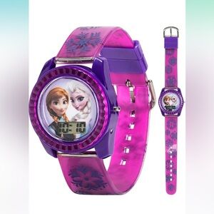 Disney Frozen Kids Digital Watch – Anna & Elsa LCD Timepiece Easy-Read NEW